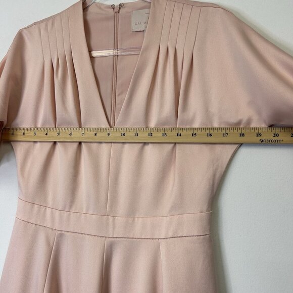Gal Meets Glam Debbie Satin Dress Women’s Size 6 Pink - Picture 4 of 11